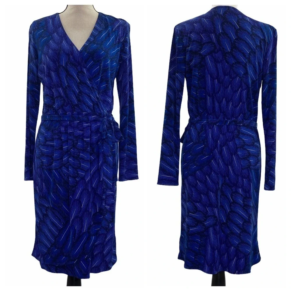 Gypsy Mara Hoffman Feather Faux Wrap Dress Small